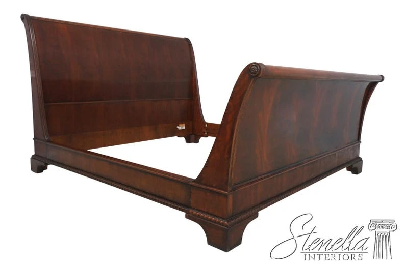 Dark Wood Sleigh Bed Frame - photo 2