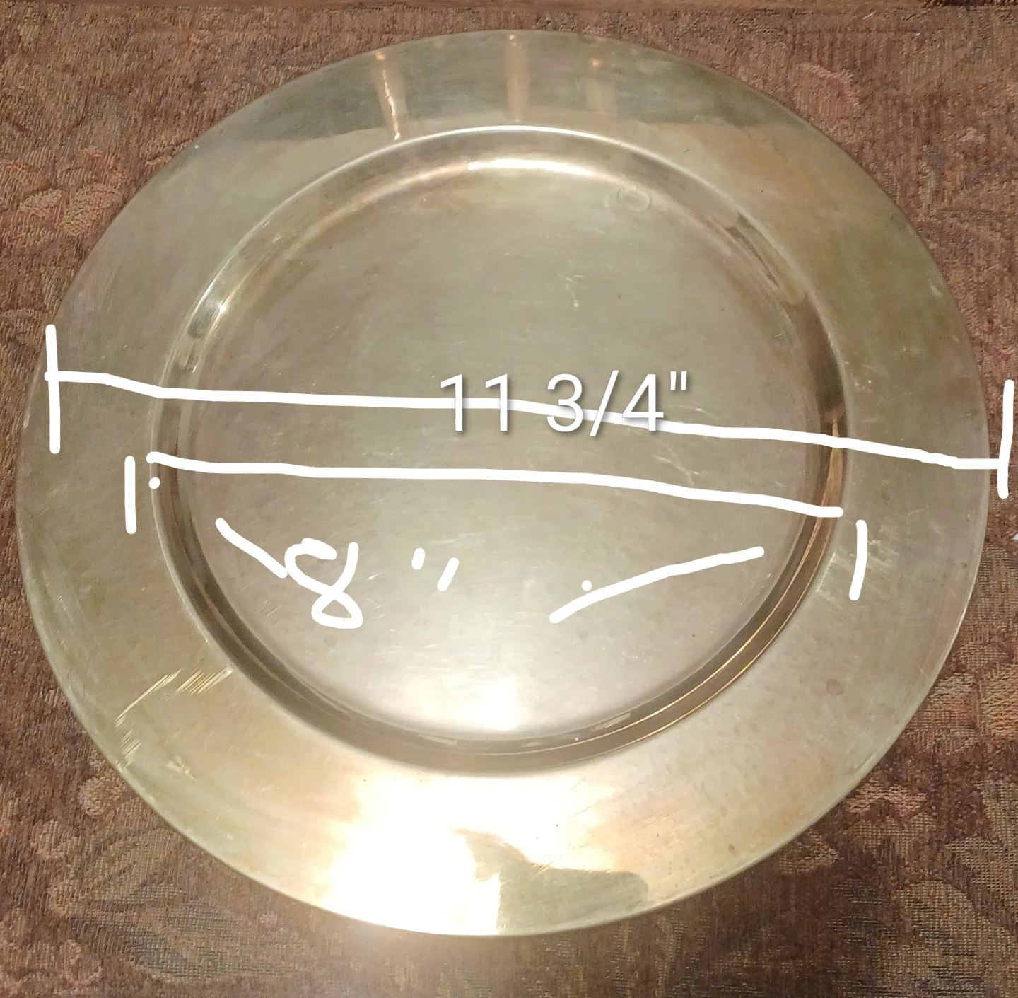 Set of nine Brass Charger Plates - photo 3