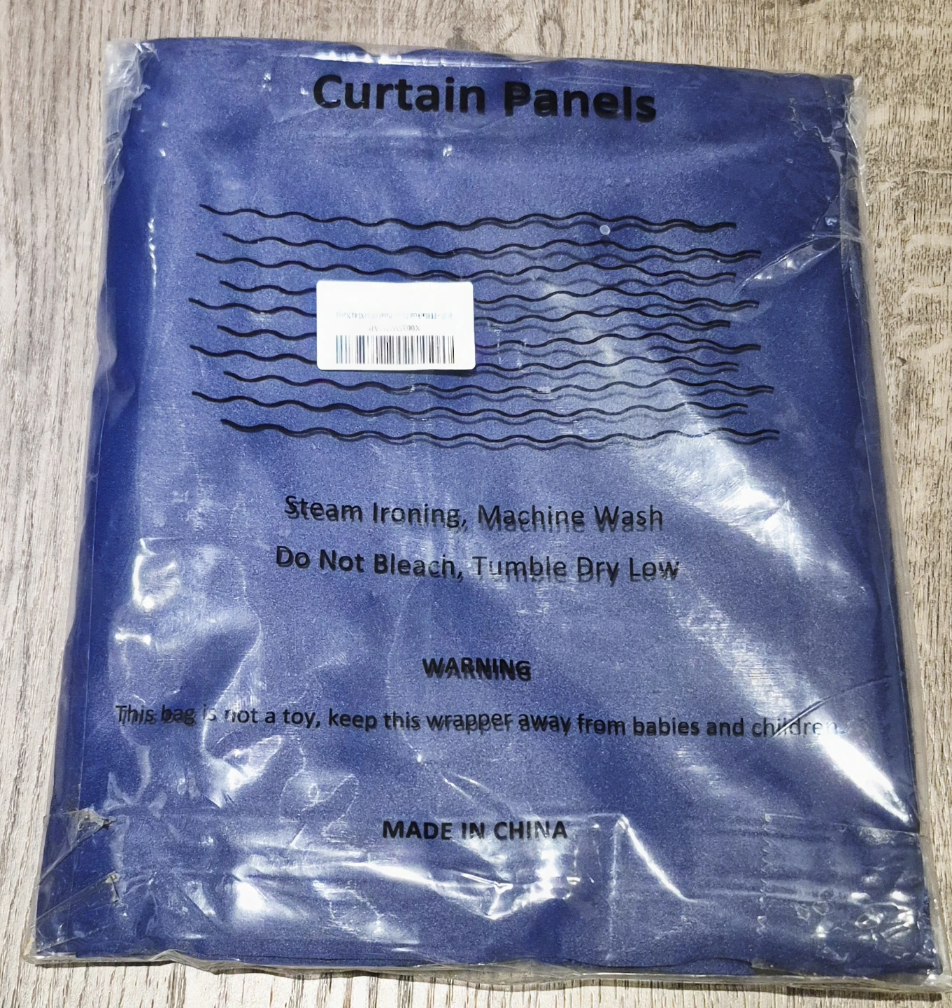 Door Privacy Curtain, Tie up Shade, 34"x40", 1 Panel, Navy - photo 3