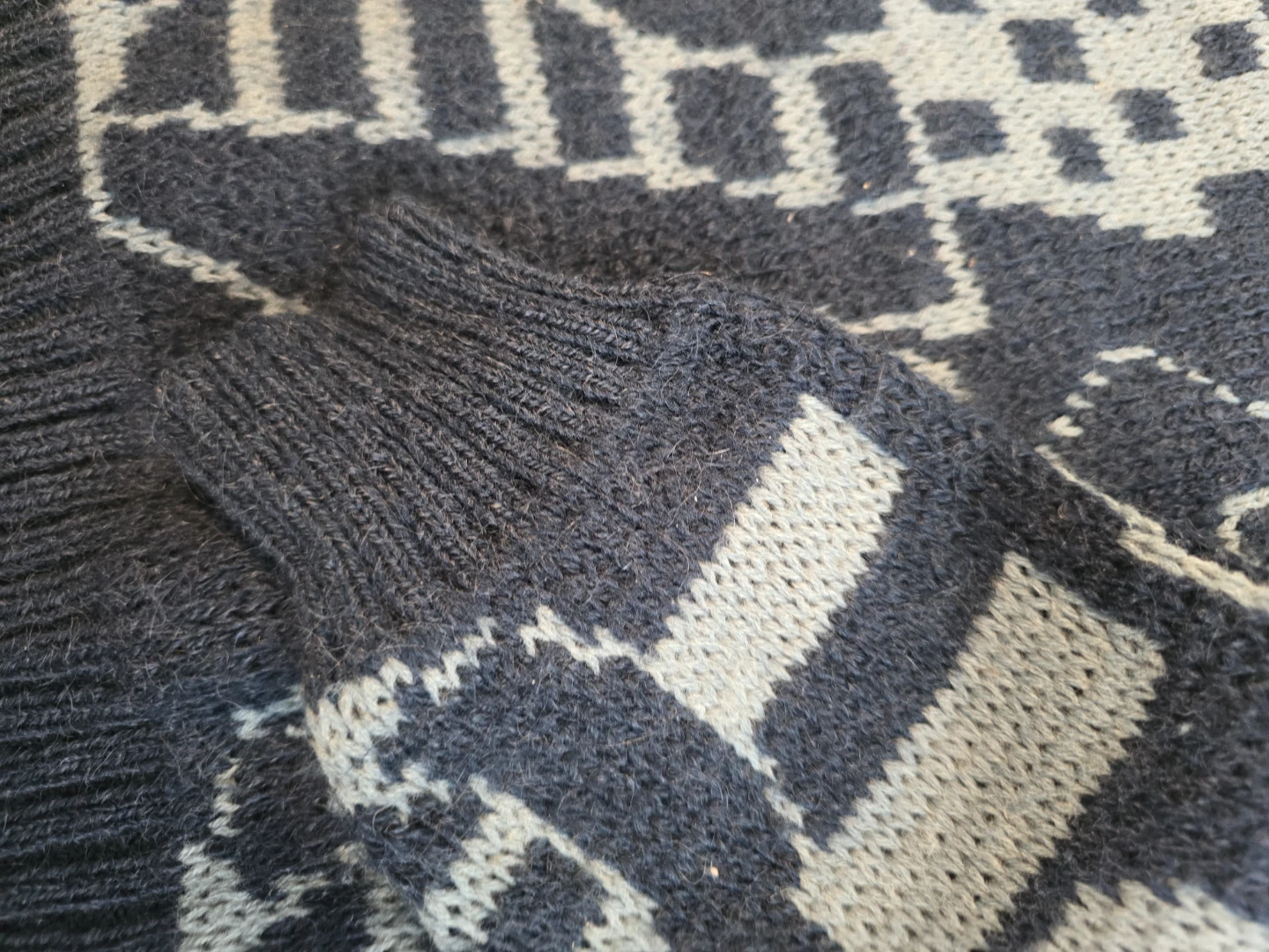 Vintage Knit Sweater - Wool Blend size M- L - photo 3
