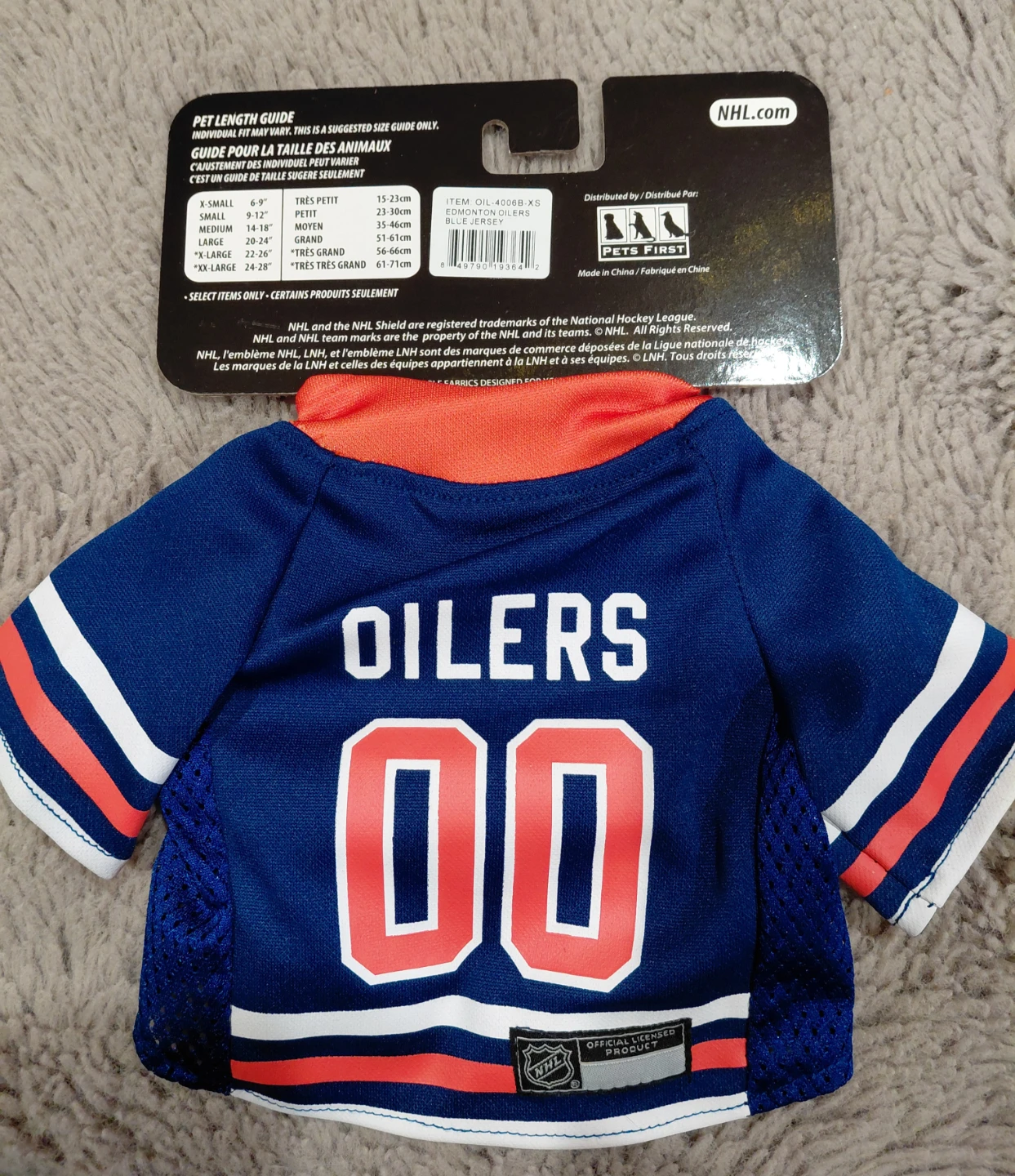NHL Edmonton Oilers Pet Jersey - Size XS - photo 2
