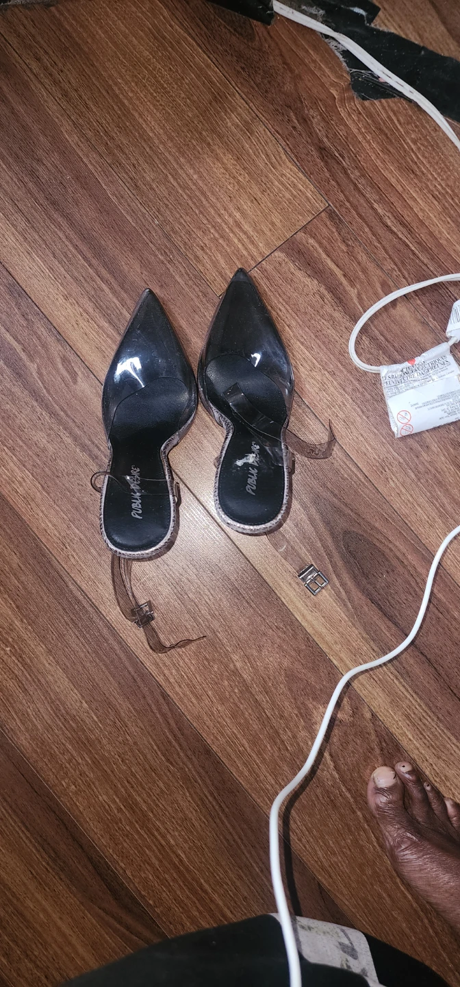 Public Desire Clear Heel Mules