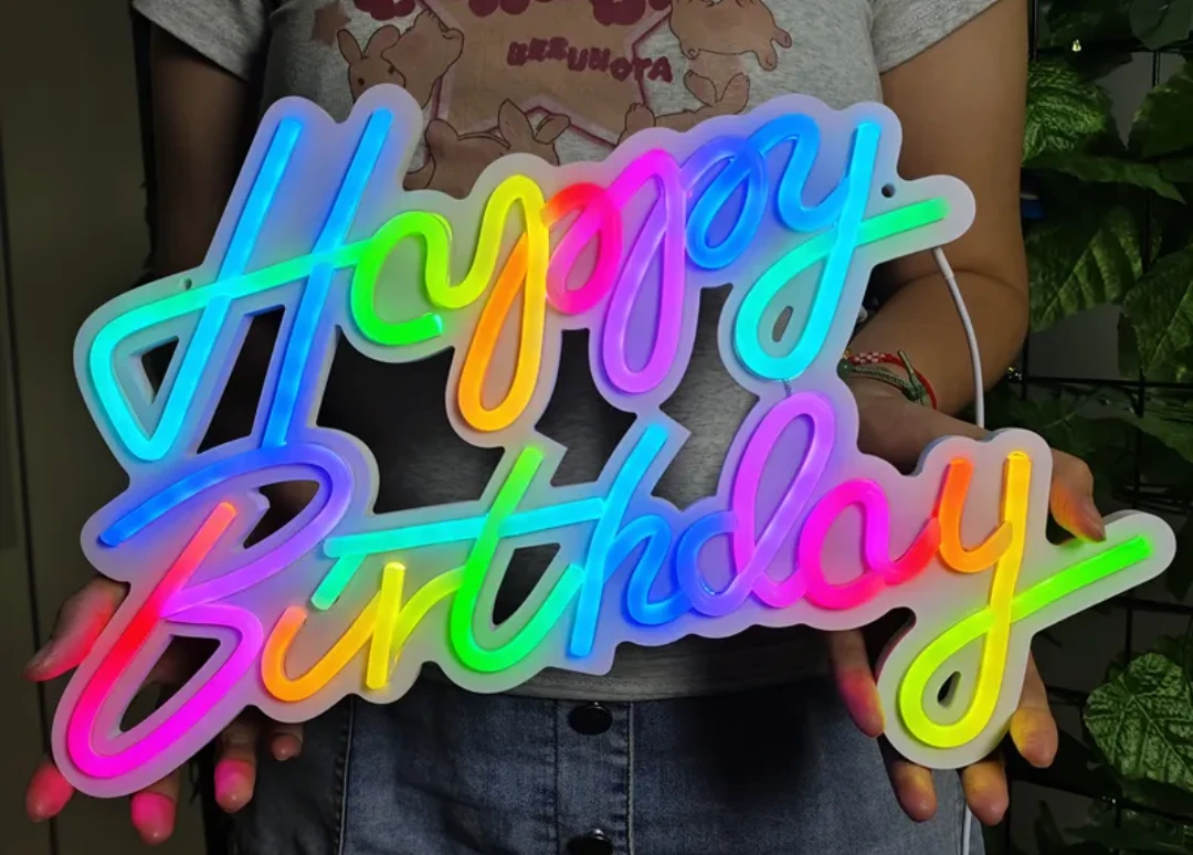 Happy Birthday Neon Sign Light