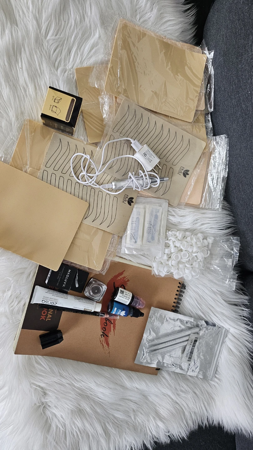 Permanent Makeup Machine Kit with Practice Skins