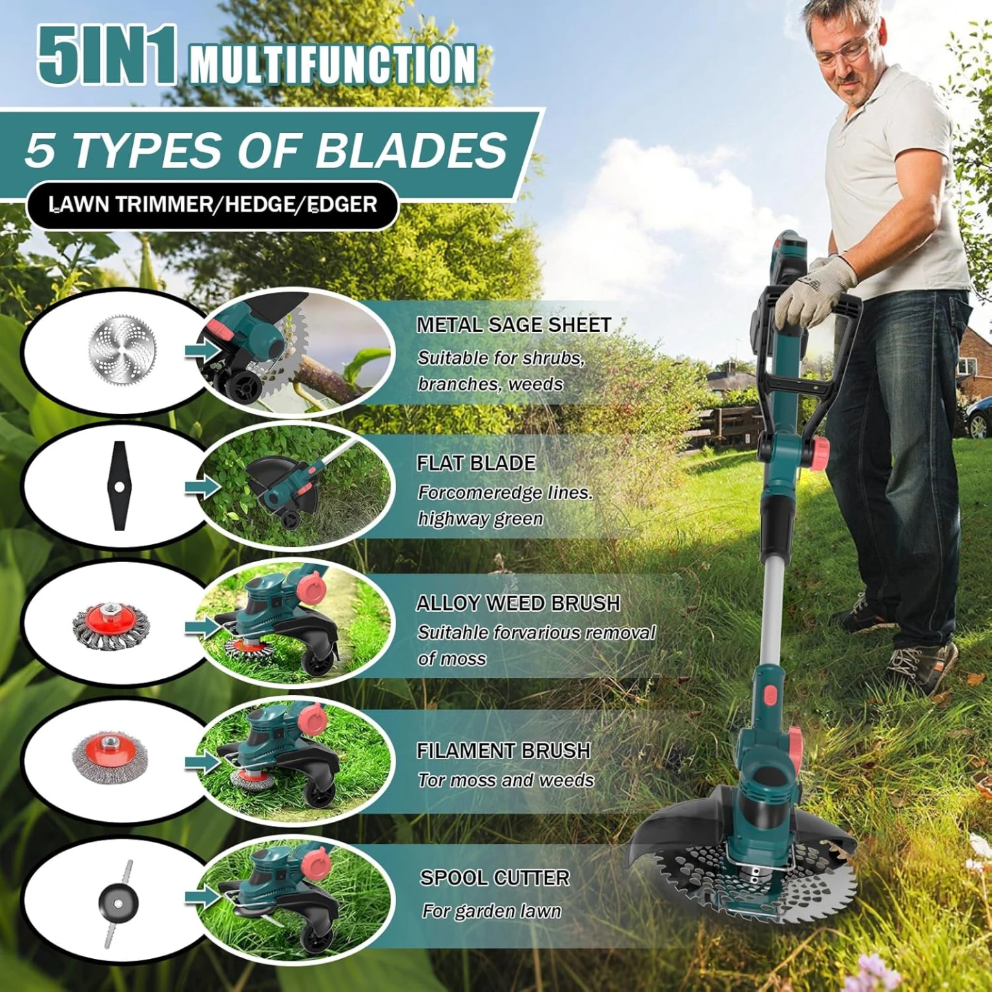Brand New 4 in 1 Cordless Battery Weed Trimmer For Sale - photo 5