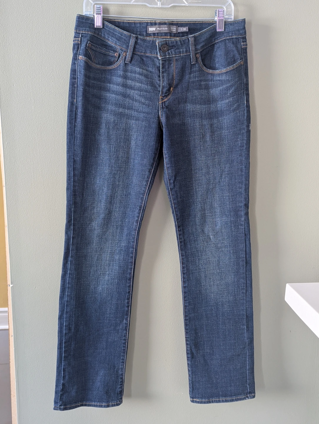 Levi's Women's Slight Curve Mid-Rise Straight Jeans Size 7/28
