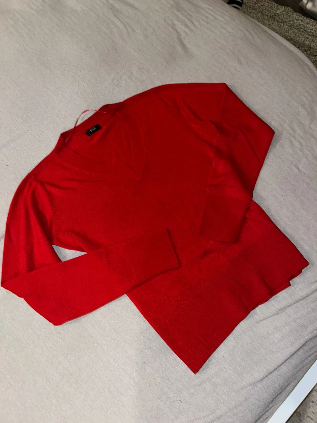 Red F&F V-neck Sweater