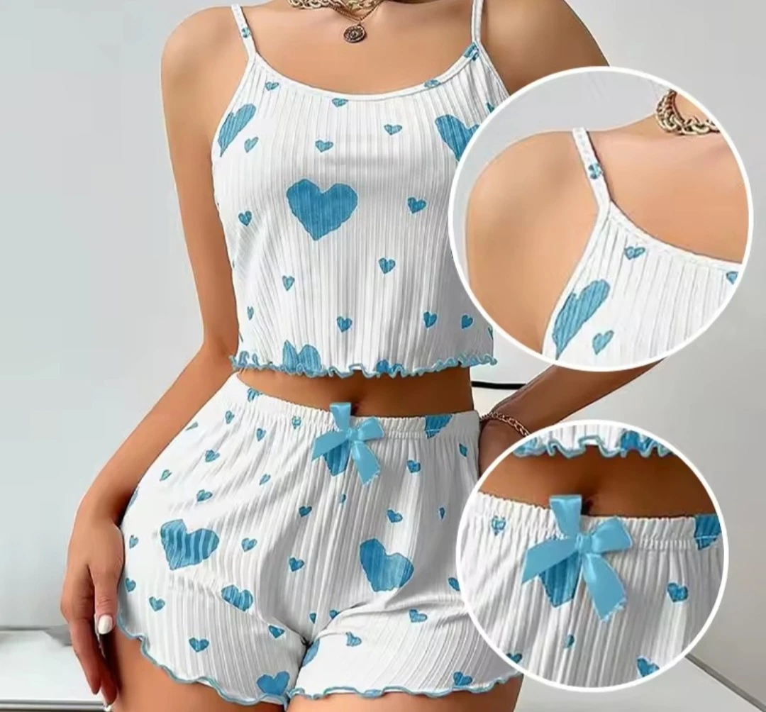 Women's Heart Print Set