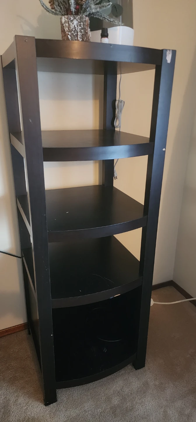 Dark Wood 55" Side Shelves (x2)