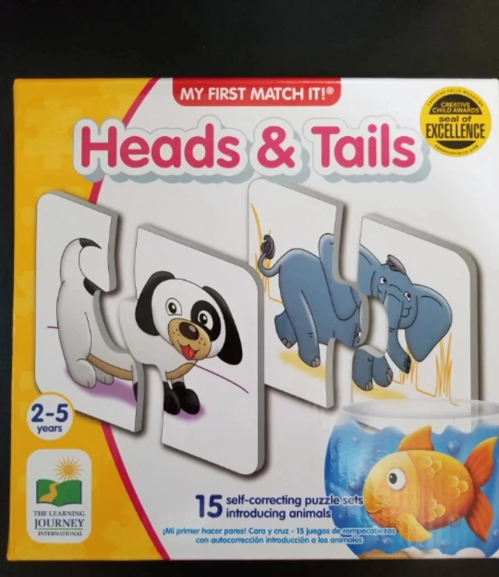 The Learning Journey Heads & Tails Puzzle Set 🏆 - photo 3