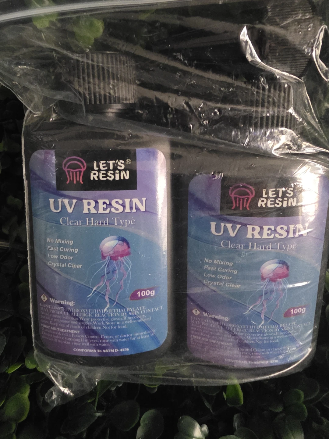 Let's Resin UV Resin Clear Hard Type - 2 x 100g Bottles