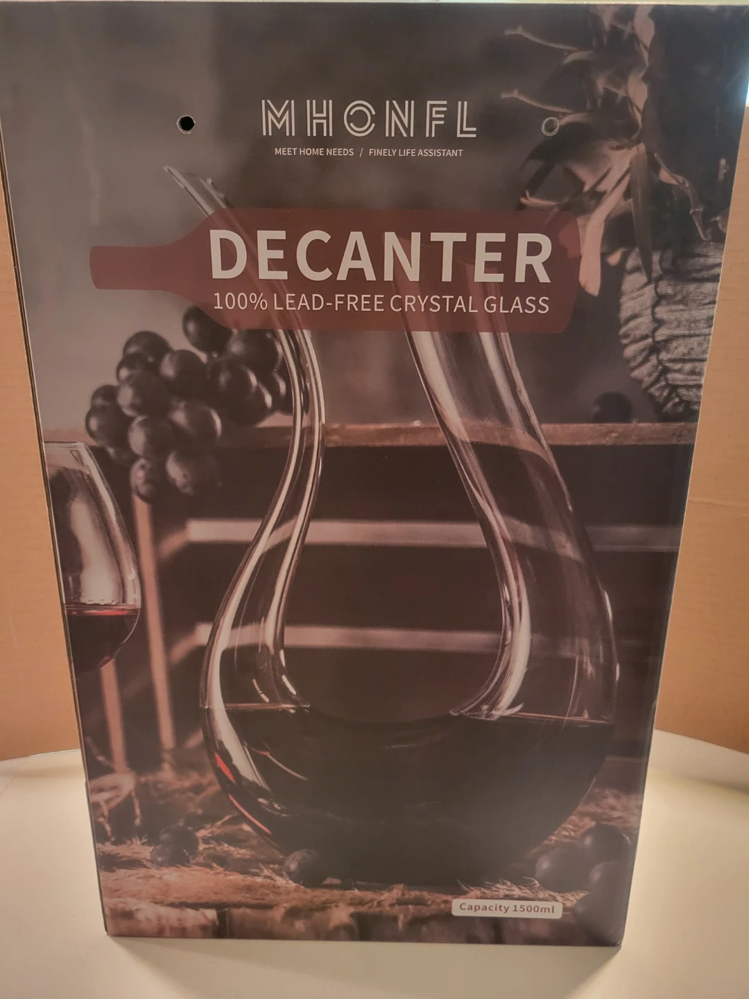 MHONFL 1500ml Lead-Free Crystal Wine Decanter