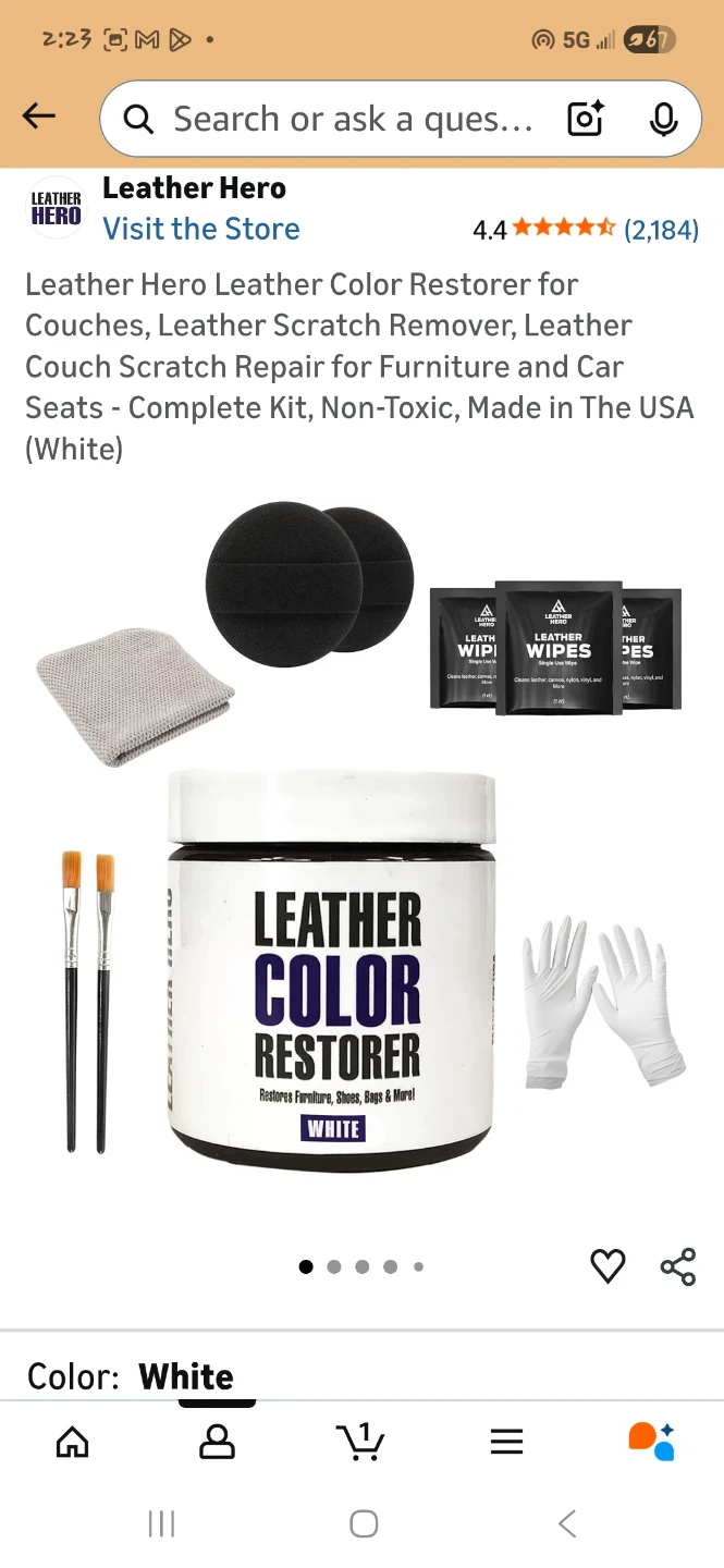 Leather Hero Color Restorer Kit - White