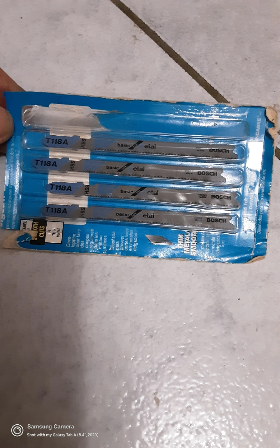 Bosch T118A Jigsaw Blades for Thin Metal - 4Pack