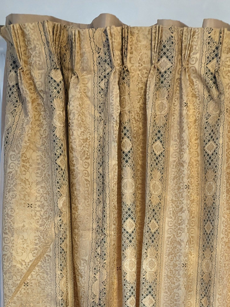 Curtains with Damask Pattern