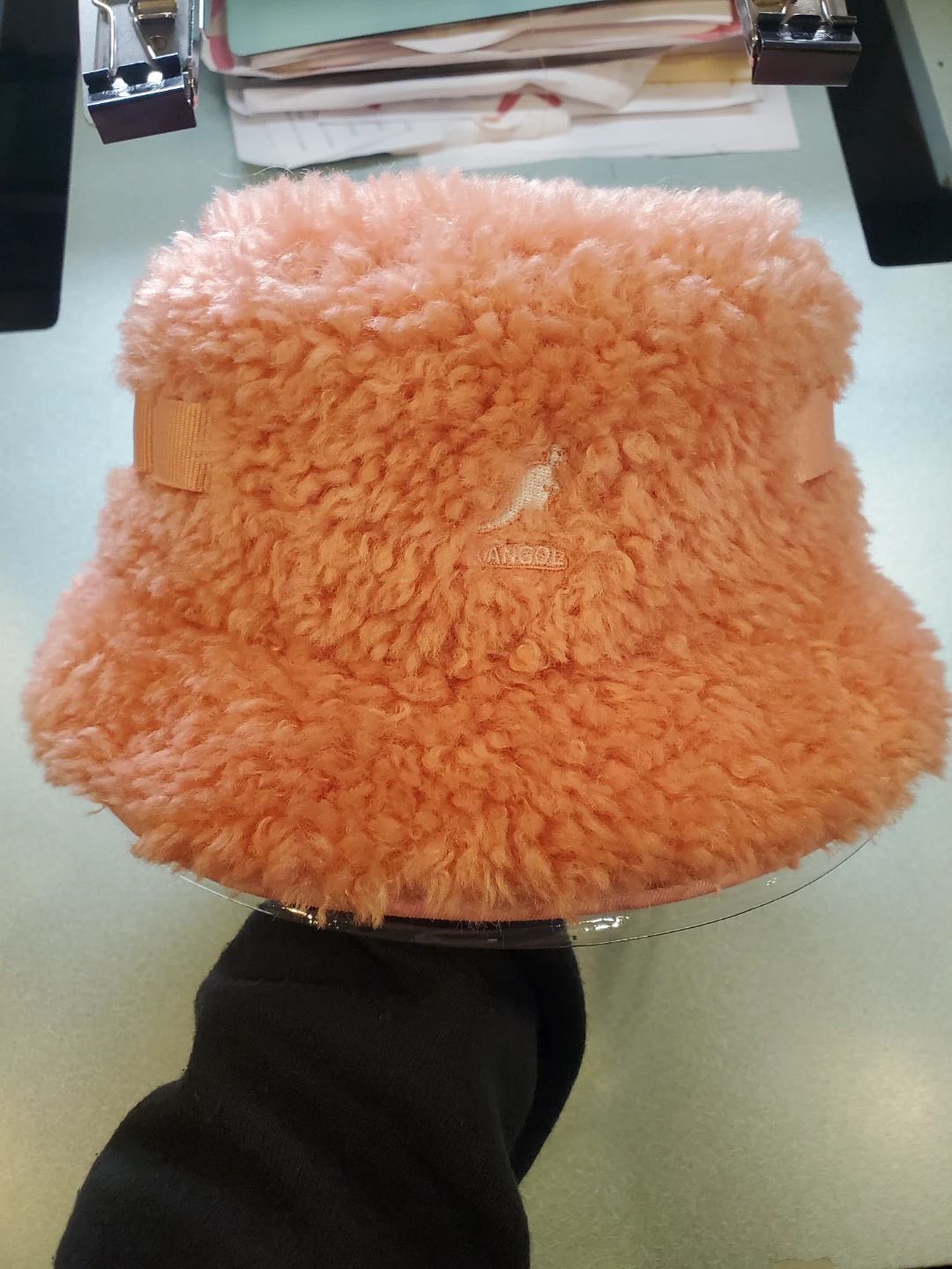 Brand New Kangol Faux Utility Bucket Hat - Peach - Size M