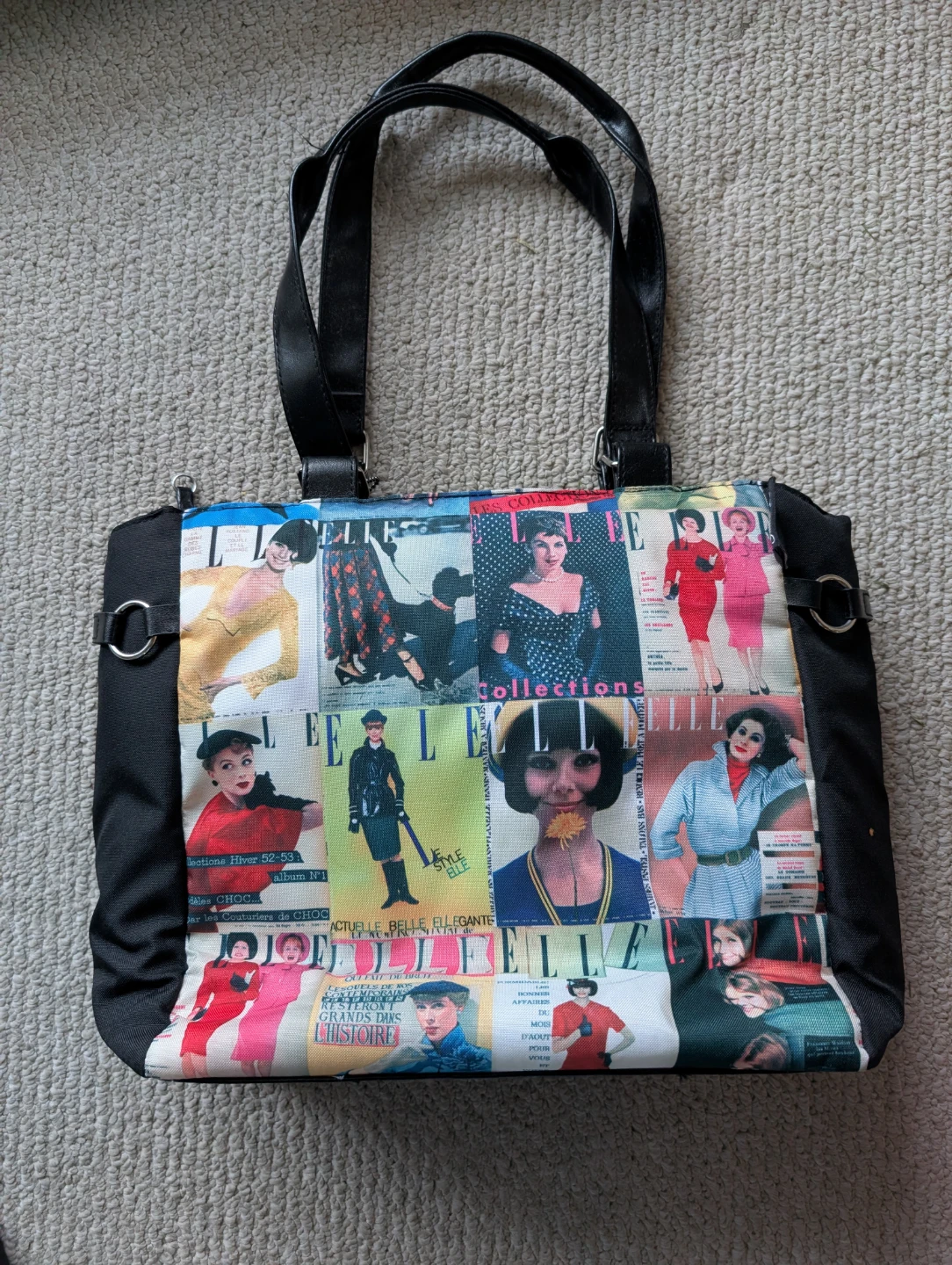 Elle Magazine Collage Tote Bag