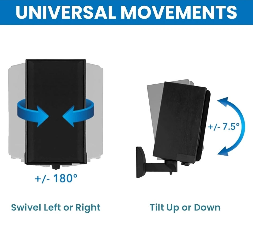 Speaker Wall Mounts - Black (2 Pack) - photo 4