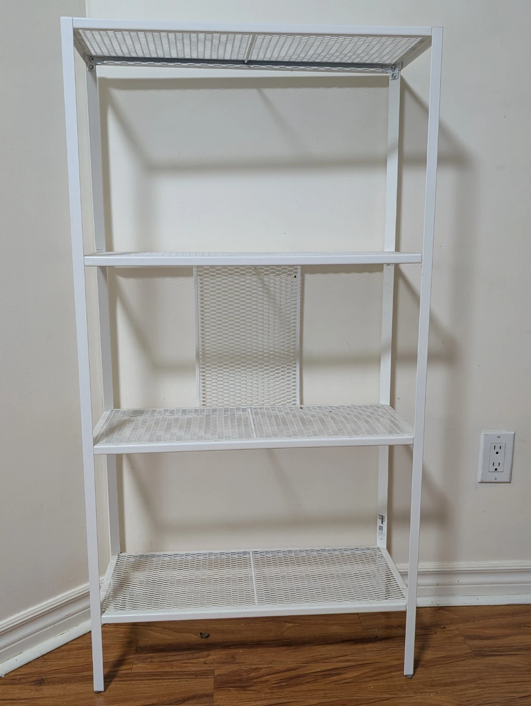White 4-Shelf Wire Rack Shelf Unit