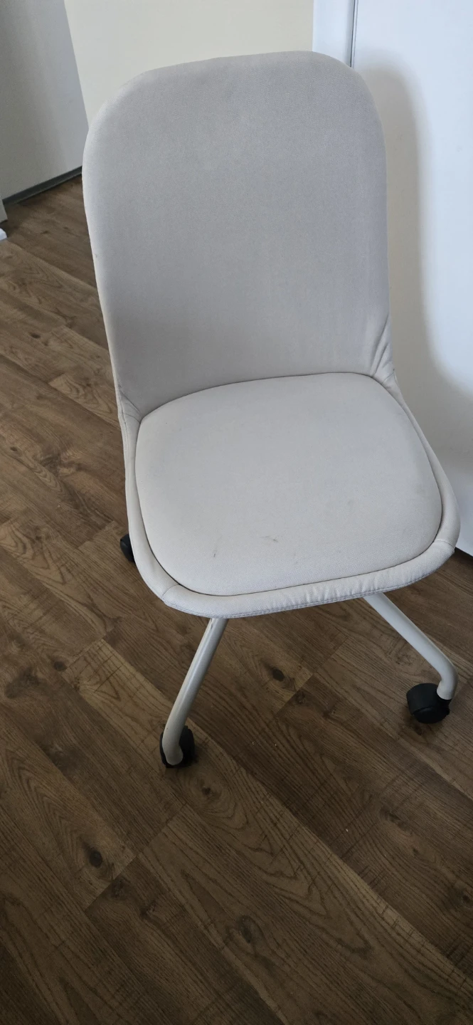 White Office Chair with Wheels - photo 2