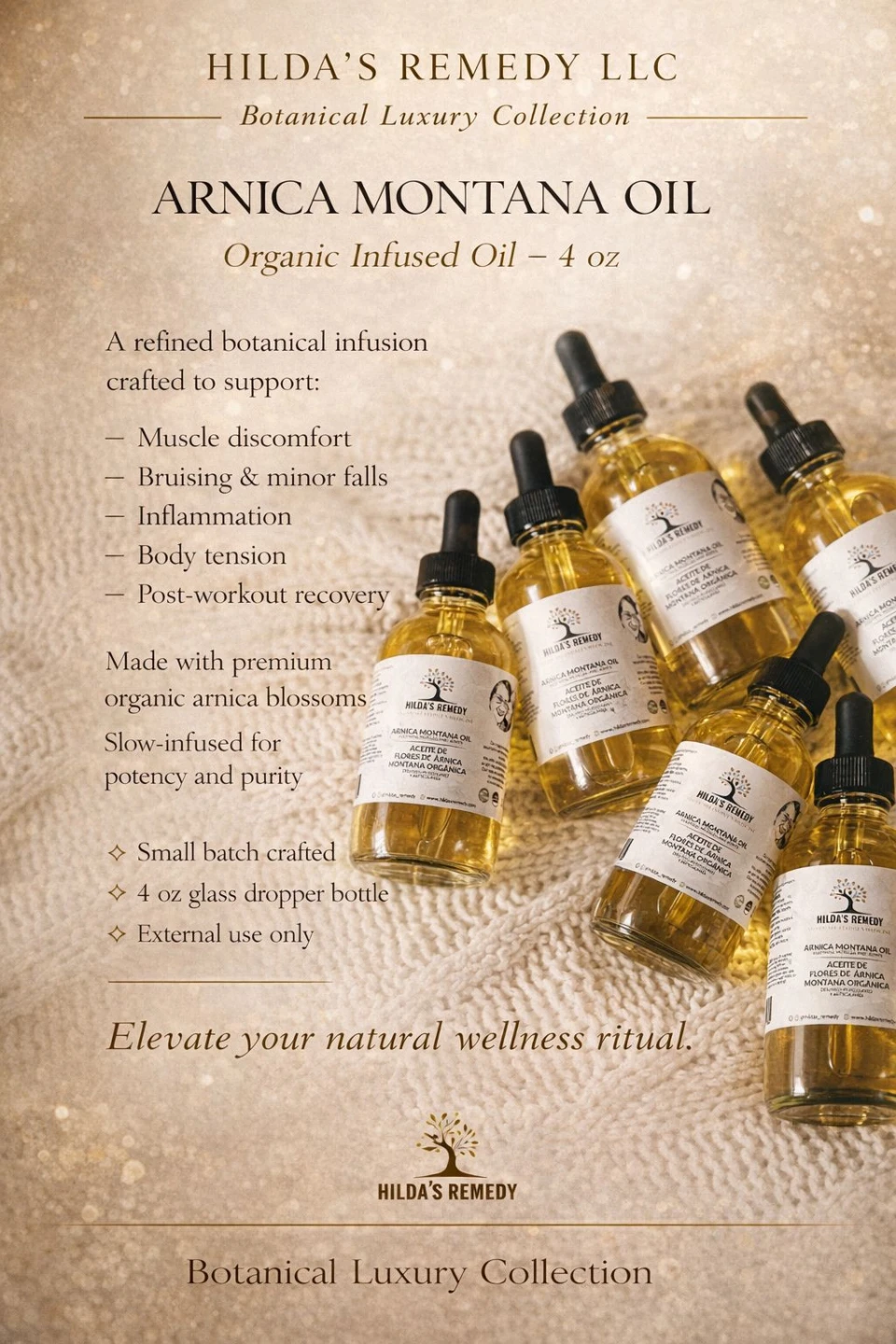 Hilda's Remedy Arnica Montana Oil 4oz - photo 3