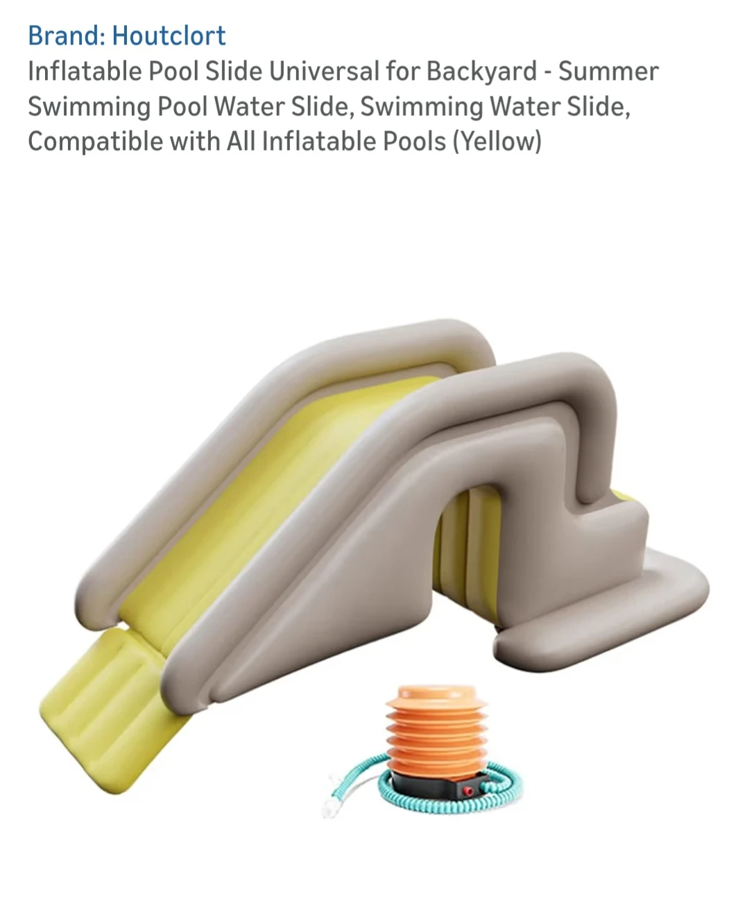 Houtclort Inflatable Pool Slide - blue and yellow - photo 2