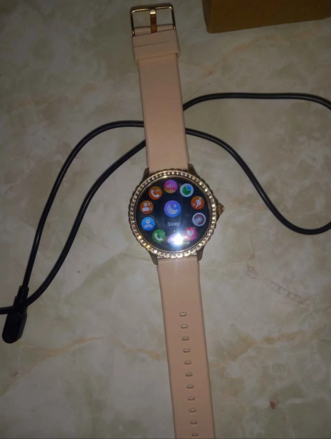 Rose Gold Smartwatch with Pink Band - photo 2