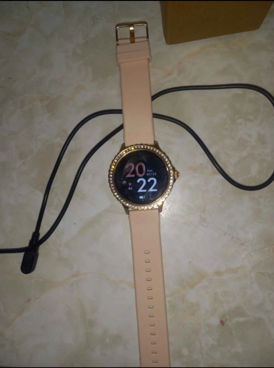 Rose Gold Smartwatch with Pink Band - photo 3