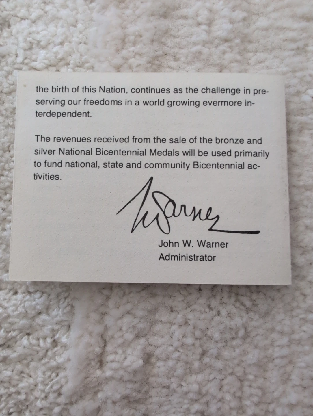 National Bicentennial Medal - 1776-1976 - photo 4