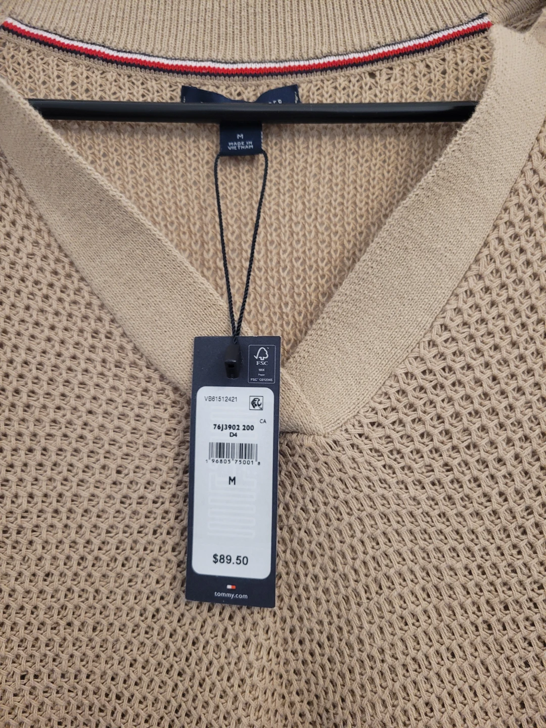 Tommy Hilfiger Women's Tan Knit Polo Shirt Size M - photo 3