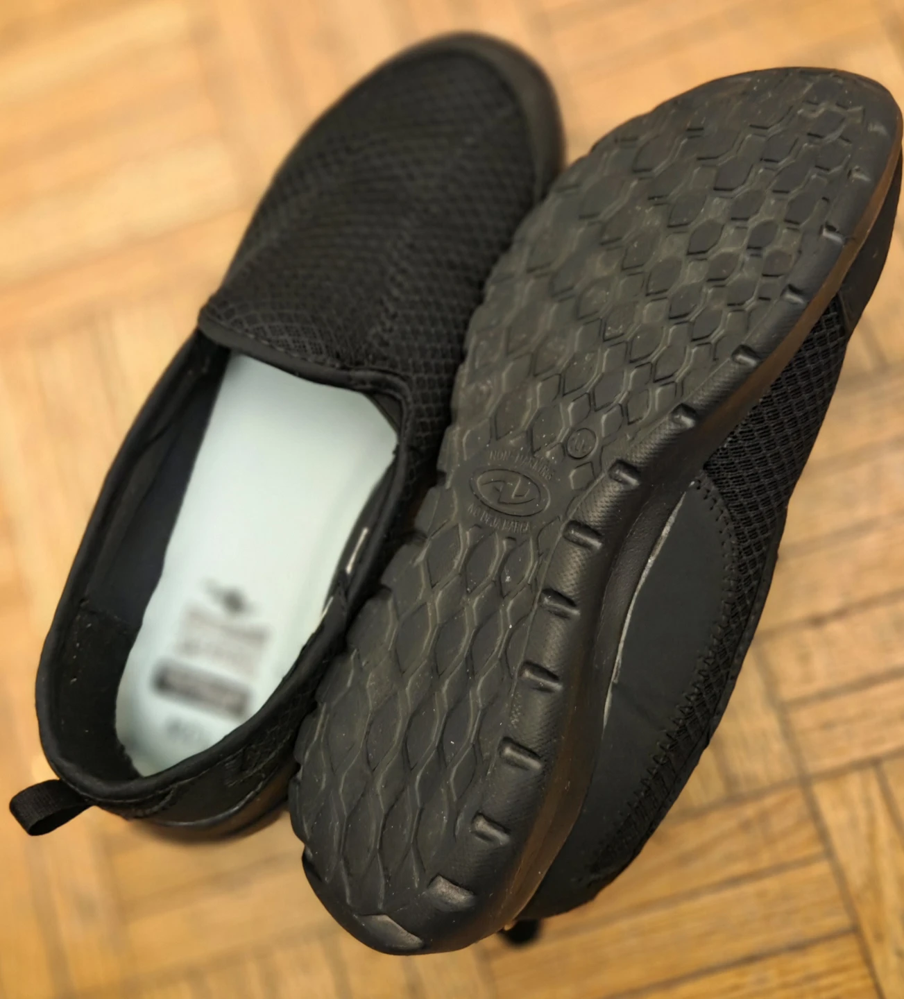 🏆Athletic Works Black Slip-On Memory Foam Shoes - Size 10W - photo 4