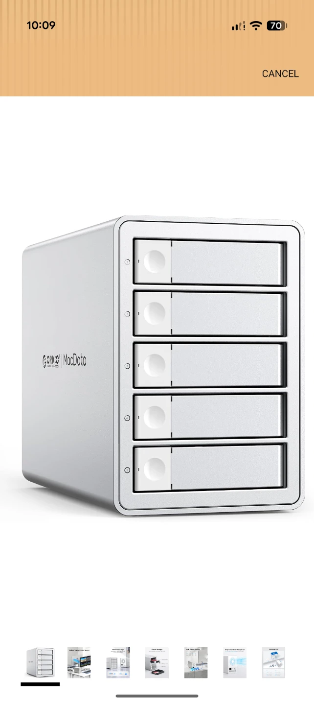 ORICO MacData 5-Bay External Hard Drive Enclosure