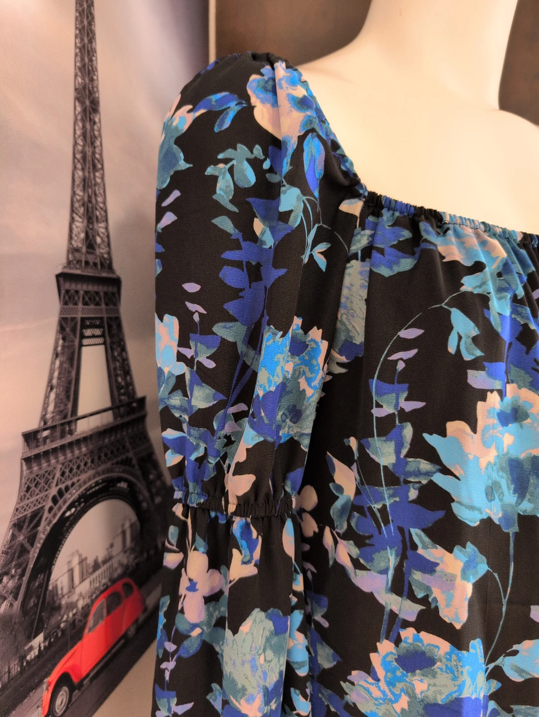 Floral Print dress with Square Neckline - photo 2