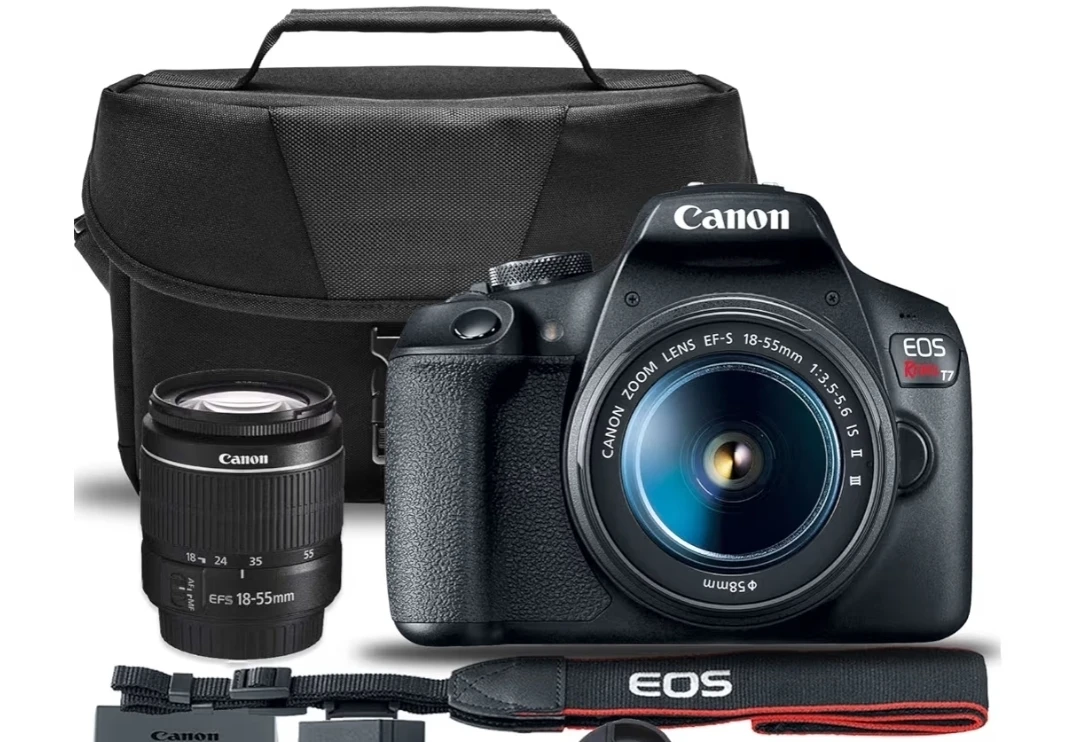 Canon EOS Rebel T7 DSLR Camera with 18-55mm and 50mm STM lens