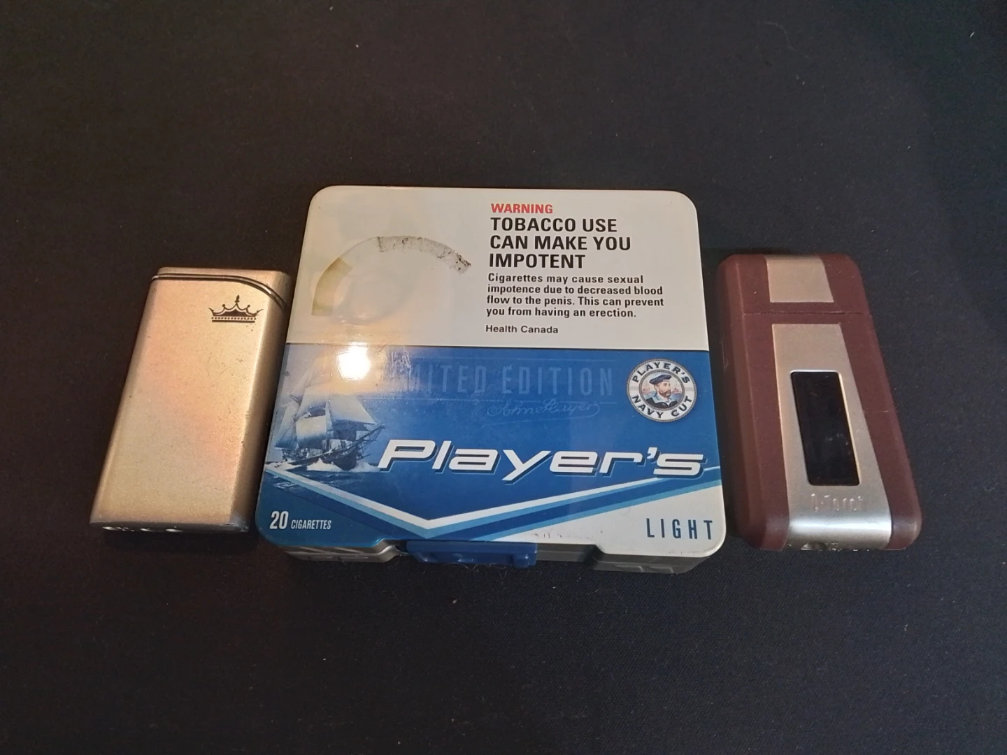 Player's Light Cigarette Case with Two Lighters