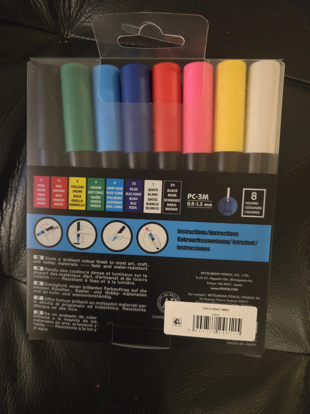 Posca PC-3M Paint Markers - 8 Colours (0.9-1.3 mm) - photo 2
