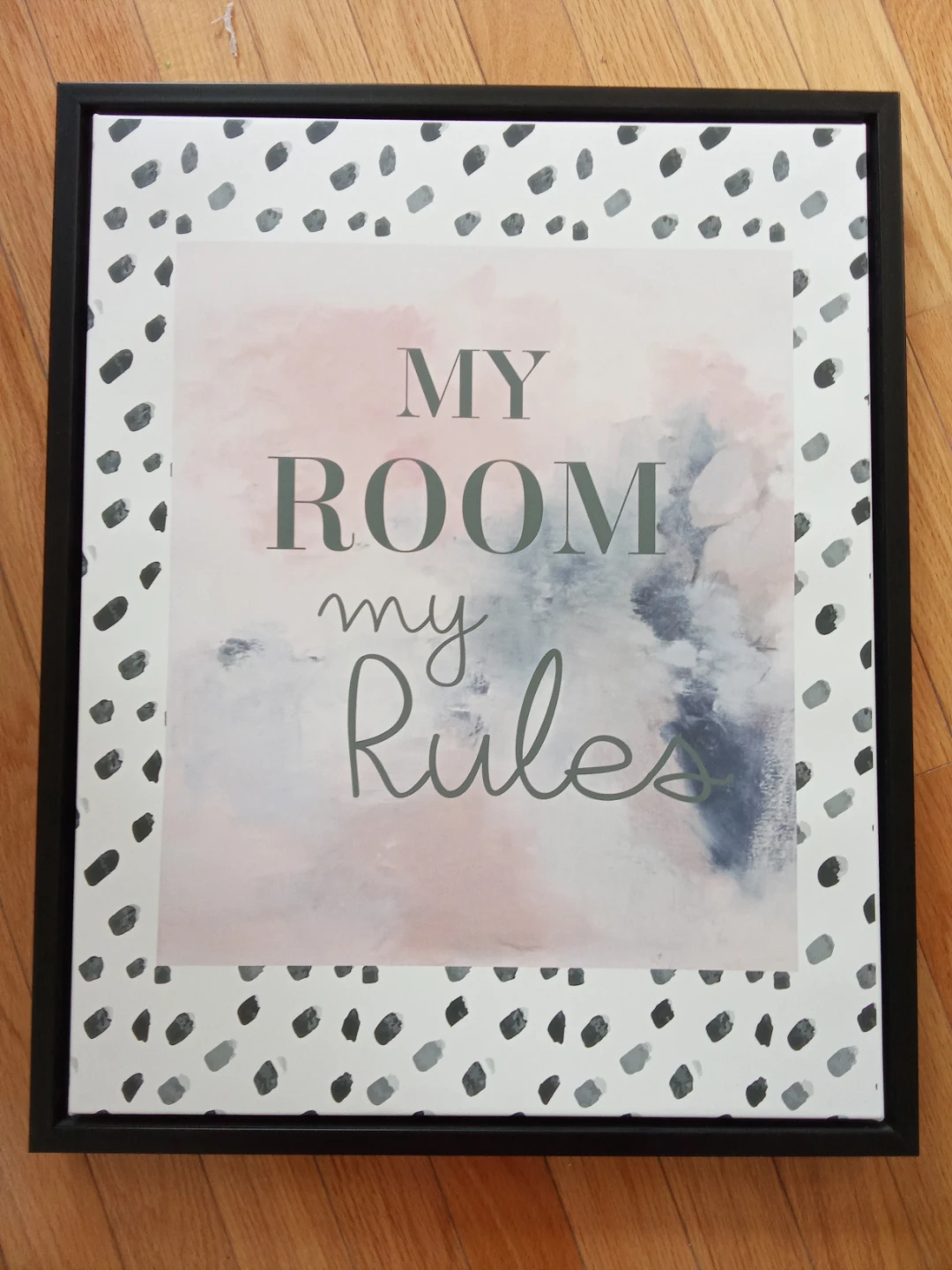 Wall Art "My Room my Rules" Canvas 17x21"