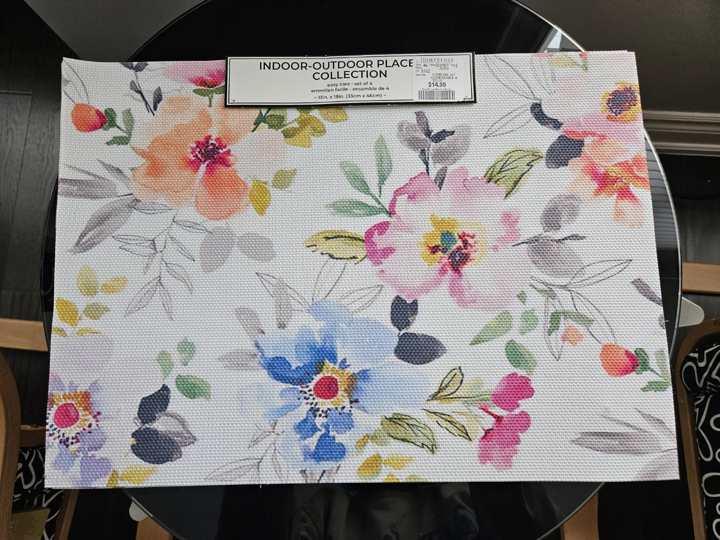Set of 4 Indoor-Outdoor Floral Placemats