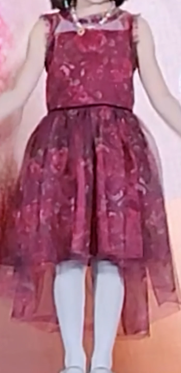 Girls' Sparkling Floral Mesh Party Dress size 7/8 - photo 4
