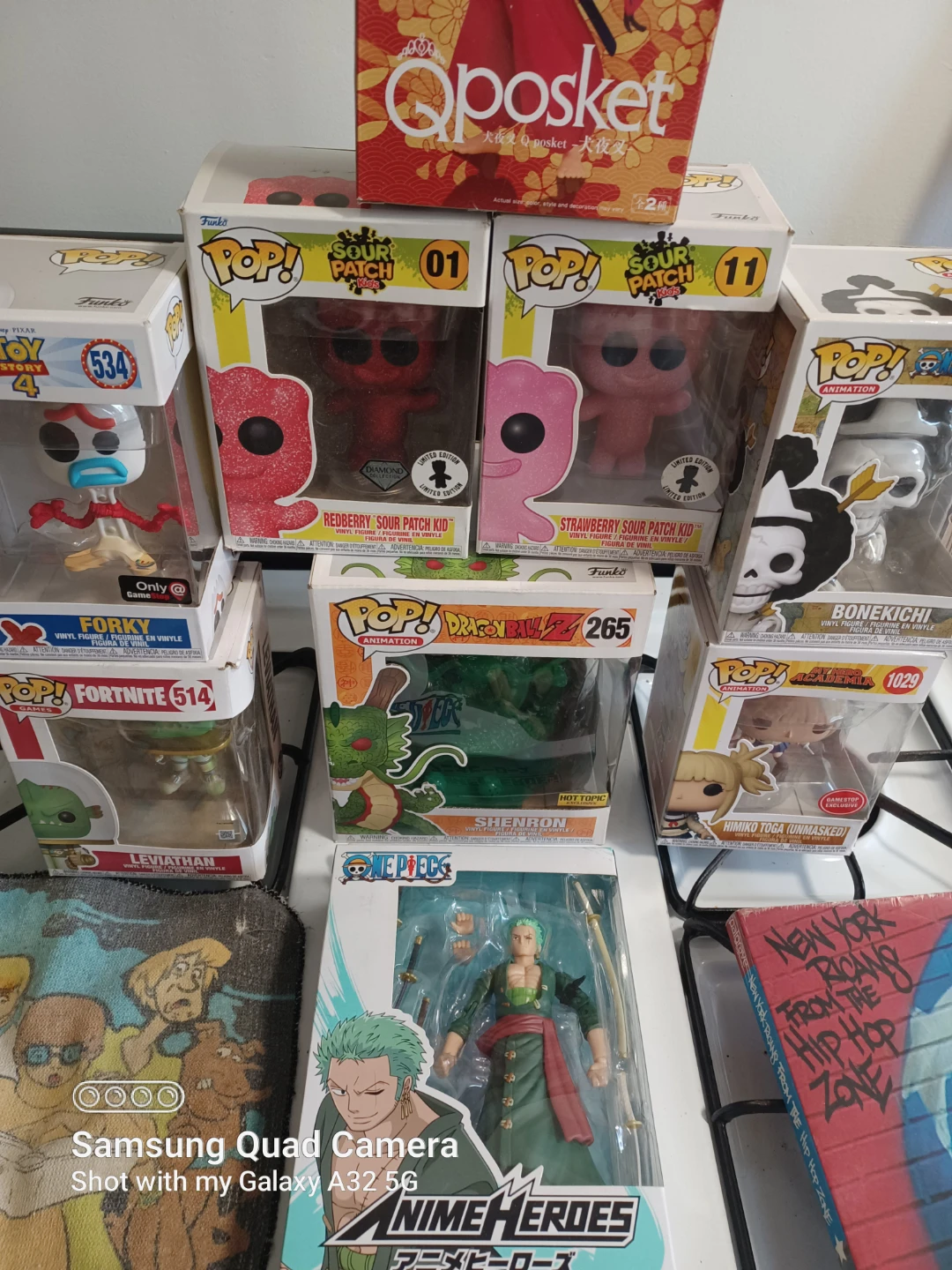 Funko Pop! Sour Patch Kids & One Piece Anime Heroes Figures