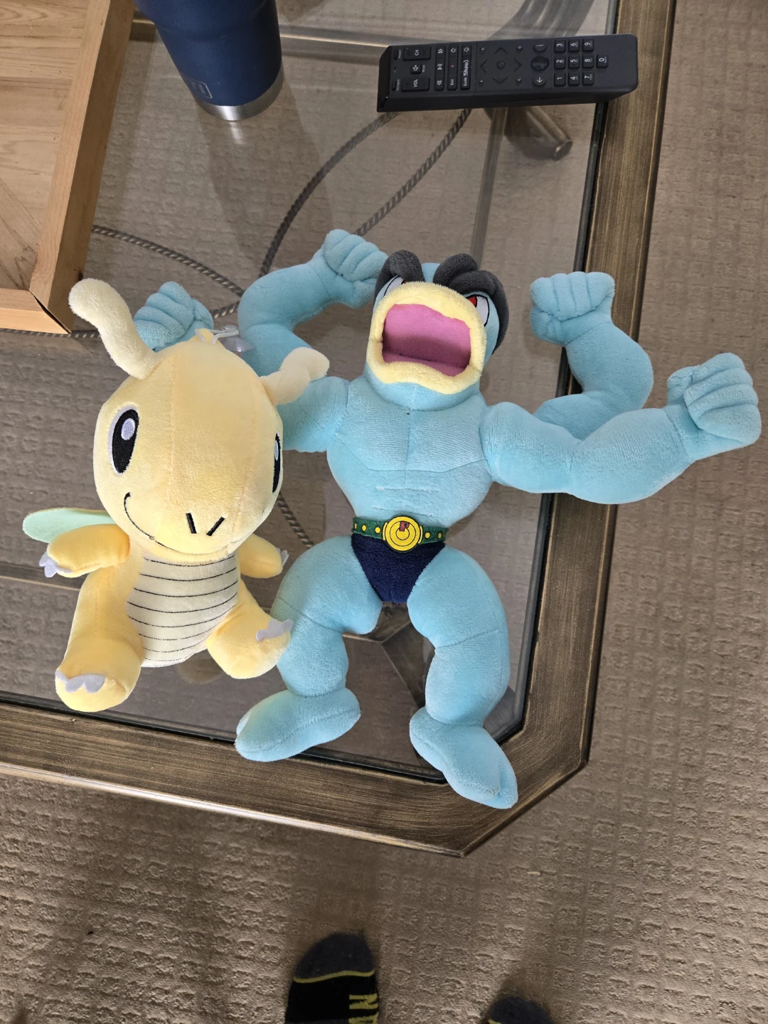 Pokémon Machamp and Dragonite Plush Toys