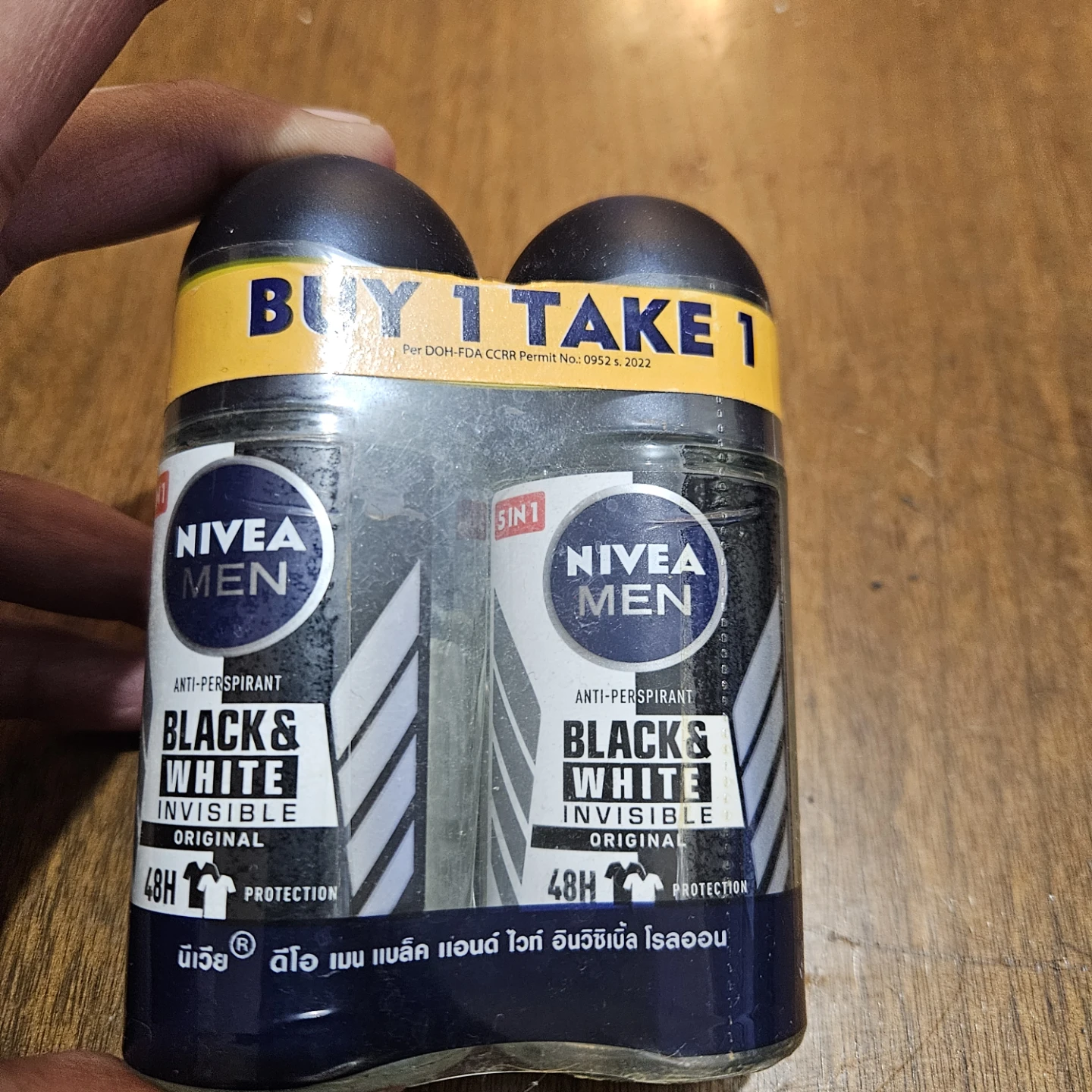 Nivea Men B & W Original Roll-On Anti-Perspirant (2 Pack)