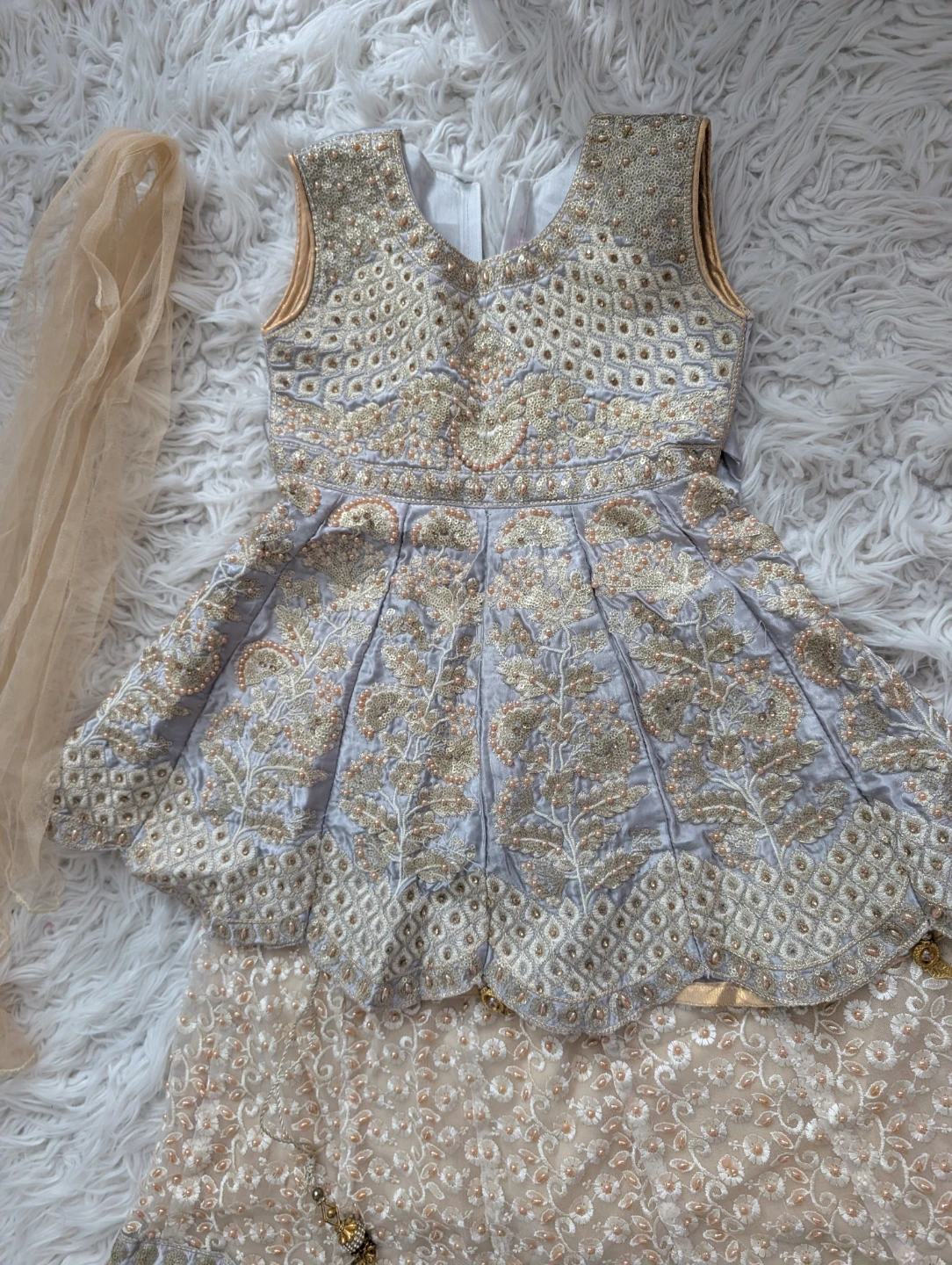 Kids Embellished Peplum Top and lehnga Set - photo 2