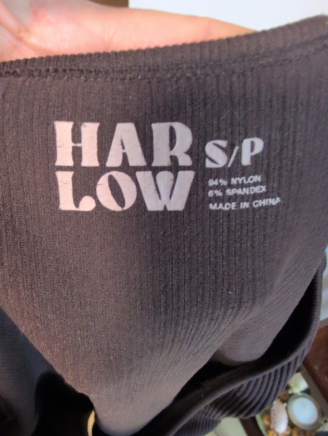 HAR LOW Short Sleeve Scoop Neck Ribbed Top - Brown - photo 4