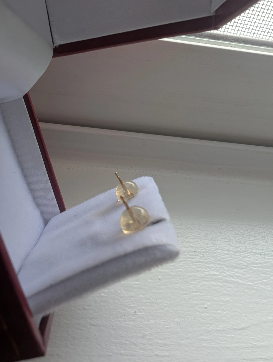Brand New 14K Yellow Gold Opal Earrings For Sale - photo 5