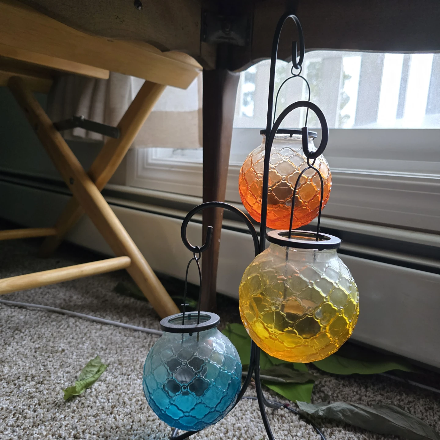 Glass Hanging Lantern Set