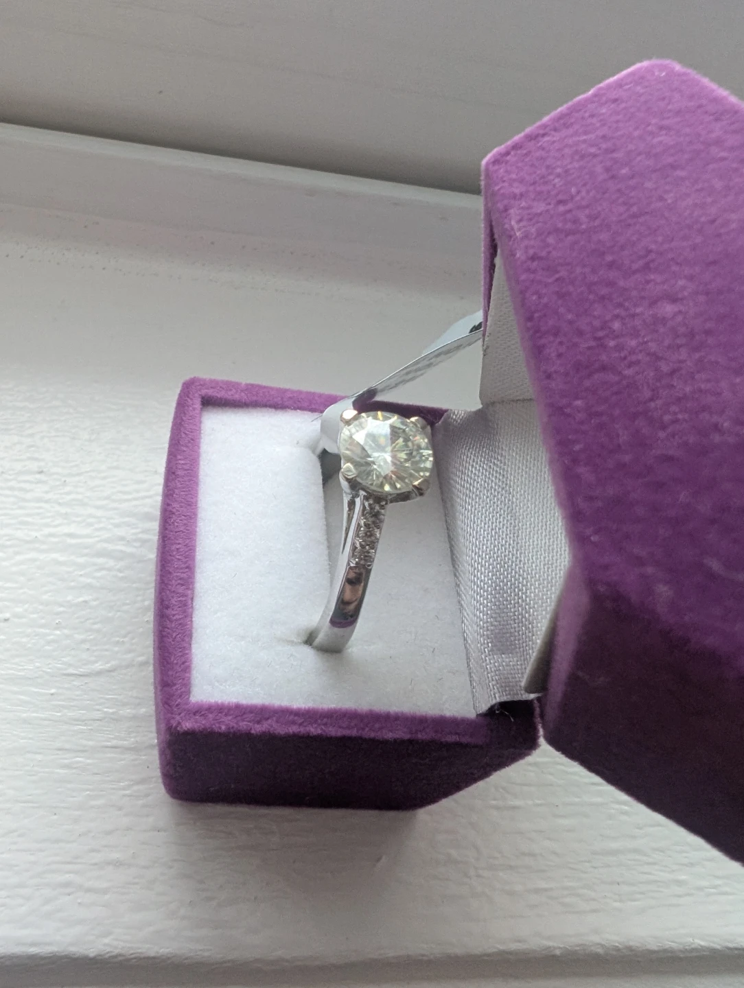 Brand New Silver Moissanite Ring For Sale - photo 3