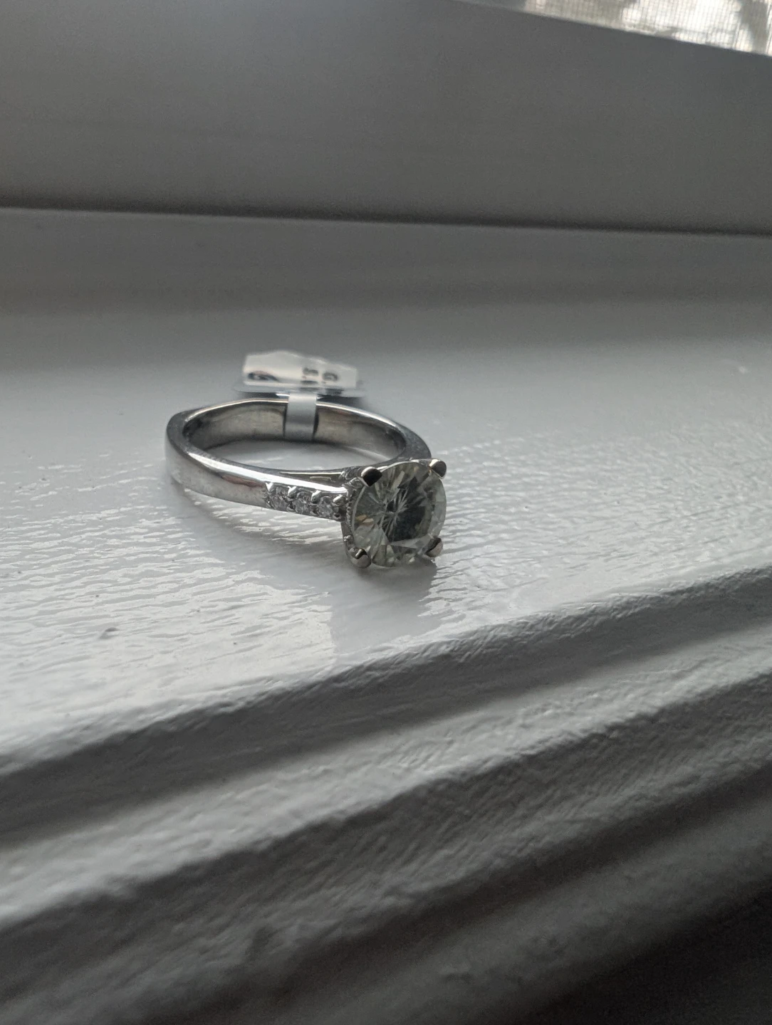 Brand New Silver Moissanite Ring For Sale - photo 4