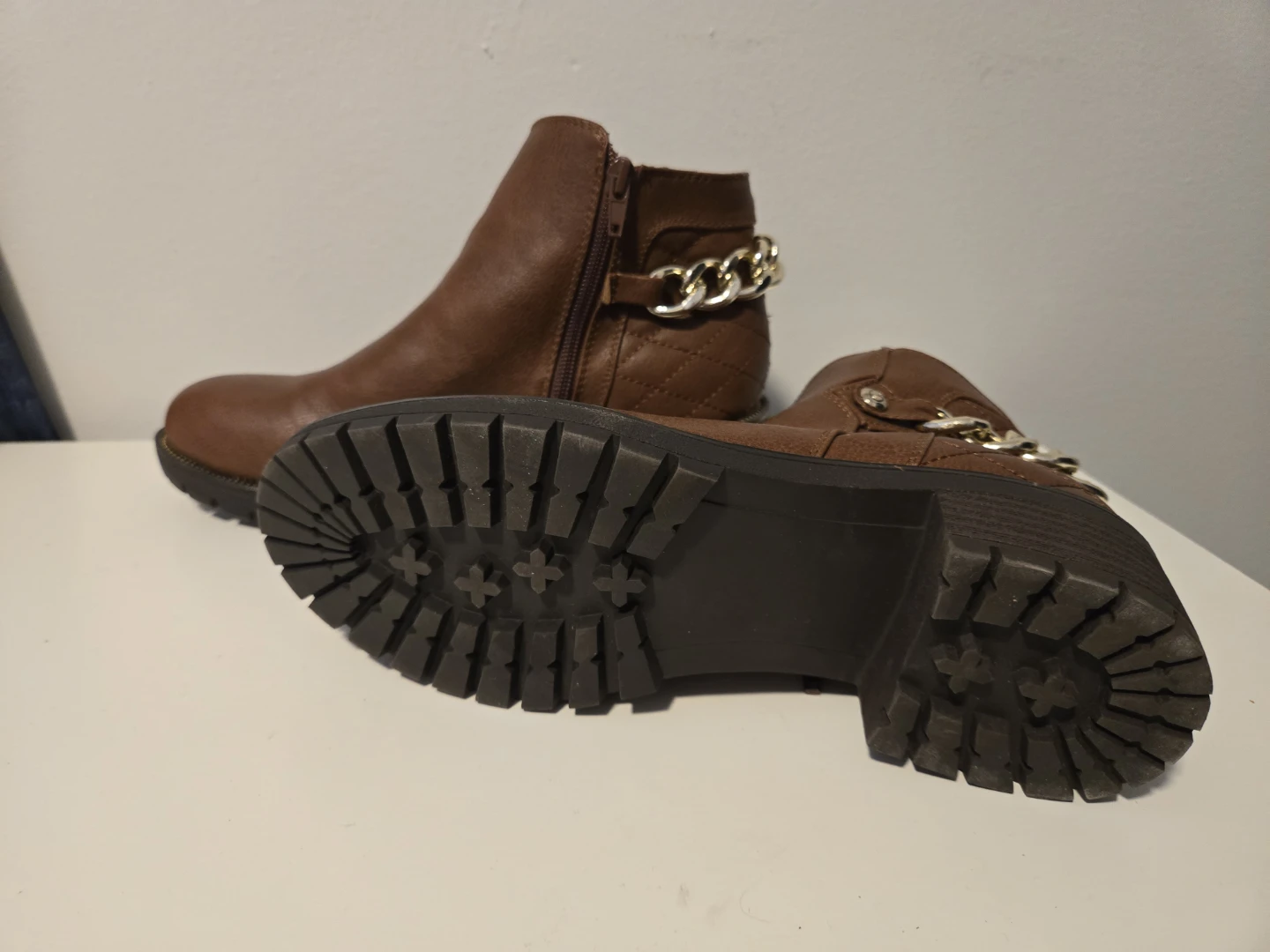 G by Guess Brown Chain Detail Ankle Boots - photo 2