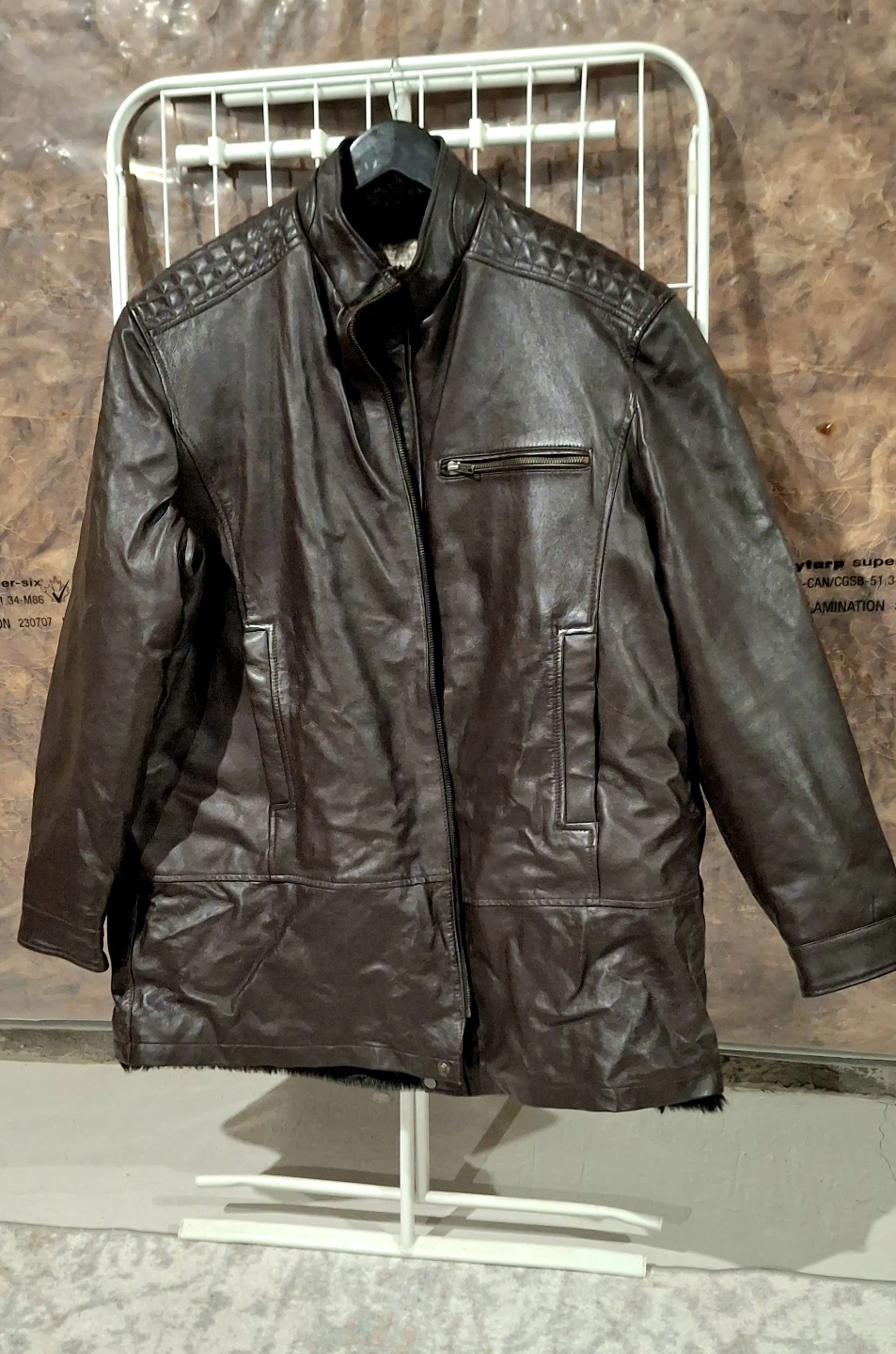 Men's Brown Leather Jacket - photo 3